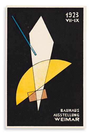 MOHOLY-NAGY, LÁSZLÓ. Bauhaus Ausstellung Juli - Sept. 1923 Weimar. [Weimar: Staatliches Bauhaus] 1923.